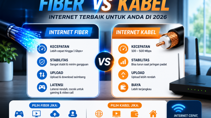 Perbedaan Internet Fiber dan Internet Kabel