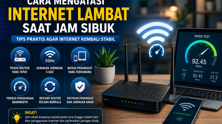 Cara Mengatasi Internet Lambat Saat Jam Sibuk di Rumah